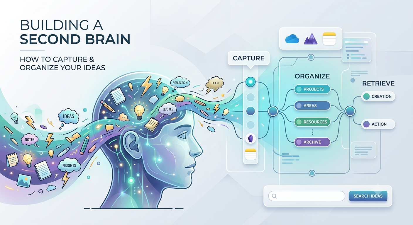 A practical, no-fluff guide to setting up a personal system that actually captures, organizes, and brings back your best ideas before they v